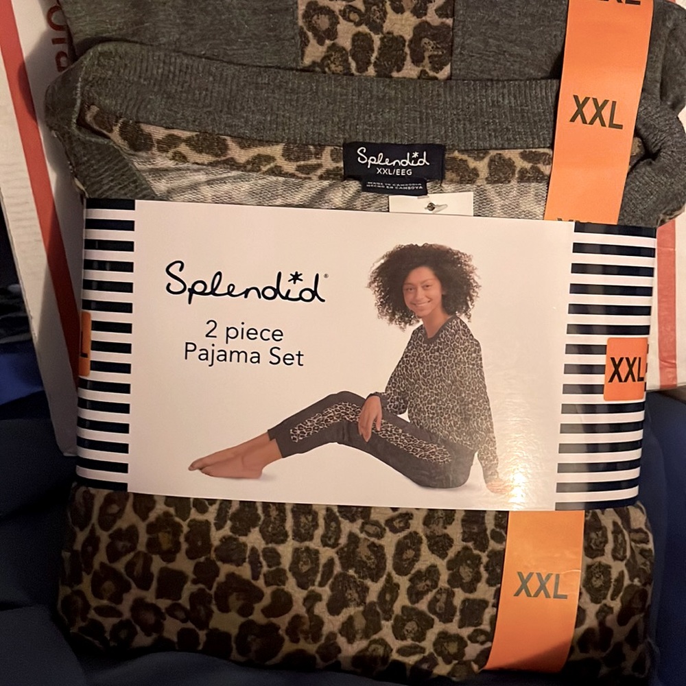NWT - Splendid Women’s 2-Piece Leopard Pajama set Size XXL